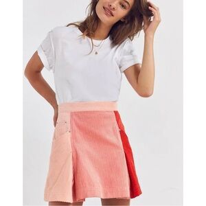 BDG COLOR BLOCK HIGH RISE MINI SKIRT SIZE SMALL